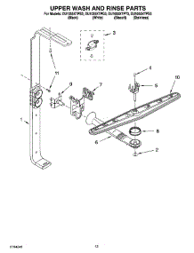 10 - Upper Wash And Rinse Parts parts for Whirlpool Dishwasher DU1055XTPS3 from AppliancePartsPros.com