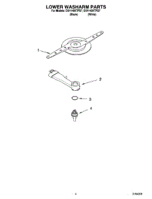 04 - Lower Washarm Parts parts for Whirlpool Dishwasher DU1148XTPQ7 from AppliancePartsPros.com