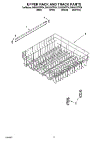 09 - Upper Rack And Track Parts parts for Whirlpool Dishwasher DU1055XTPB4 from AppliancePartsPros.com