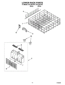 11 - Lower Rack Parts, Optional Parts (Not Included) parts for Whirlpool Dishwasher DU1148XTPQ7 from AppliancePartsPros.com