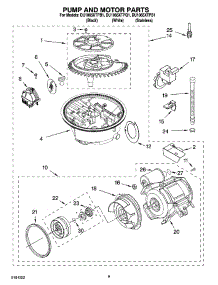 08 - Pump And Motor Parts parts for Whirlpool Dishwasher DU1065XTPS1 from AppliancePartsPros.com