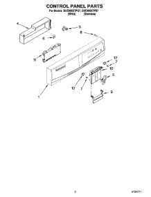 02 - Control Panel Parts parts for Whirlpool Dishwasher DUC600XTPQ7 from AppliancePartsPros.com