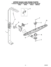 10 - Upper Wash And Rinse Parts parts for Whirlpool Dishwasher DUL240XTPB7 from AppliancePartsPros.com