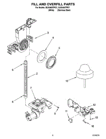 06 - Fill And Overfill Parts parts for Whirlpool Dishwasher GU2548XTPS7 from AppliancePartsPros.com