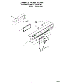 02 - Control Panel Parts parts for Whirlpool Dishwasher GU2548XTPQ7 from AppliancePartsPros.com