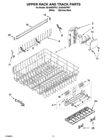 09 - Upper Rack And Track Parts parts for Whirlpool Dishwasher GU2548XTPQ7 from AppliancePartsPros.com
