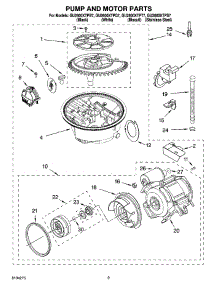 08 - Pump And Motor Parts parts for Whirlpool Dishwasher GU2600XTPB7 from AppliancePartsPros.com