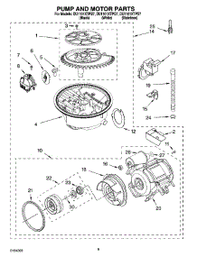 08 - Pump And Motor Parts parts for Whirlpool Dishwasher DU1101XTPB7 from AppliancePartsPros.com
