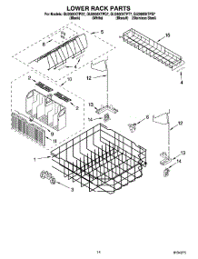 11 - Lower Rack Parts parts for Whirlpool Dishwasher GU2600XTPB7 from AppliancePartsPros.com