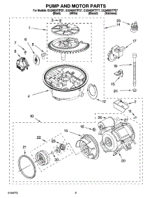 08 - Pump And Motor Parts parts for Whirlpool Dishwasher GU2400XTPQ7 from AppliancePartsPros.com