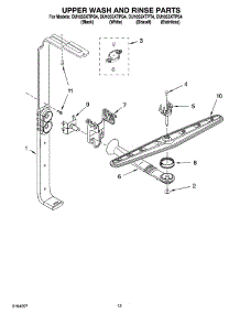 10 - Upper Wash And Rinse Parts parts for Whirlpool Dishwasher DU1055XTPQ4 from AppliancePartsPros.com