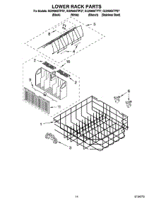 11 - Lower Rack Parts, Optional Parts (Not Included) parts for Whirlpool Dishwasher GU2500XTPS7 from AppliancePartsPros.com
