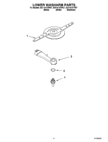 04 - Lower Washarm Parts parts for Whirlpool Dishwasher DU1101XTPS7 from AppliancePartsPros.com