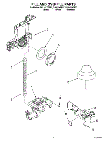 06 - Fill And Overfill Parts parts for Whirlpool Dishwasher DU1101XTPS7 from AppliancePartsPros.com