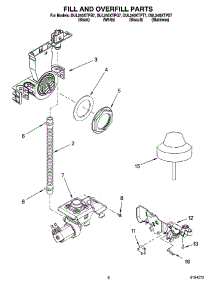 06 - Fill And Overfill Parts parts for Whirlpool Dishwasher DUL240XTPT7 from AppliancePartsPros.com