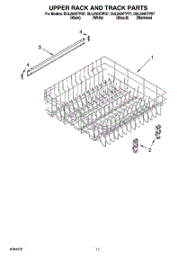 09 - Upper Rack And Track Parts parts for Whirlpool Dishwasher DUL240XTPT7 from AppliancePartsPros.com