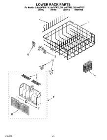 11 - Lower Rack Parts, Optional Parts (Not Included) parts for Whirlpool Dishwasher DUL240XTPT7 from AppliancePartsPros.com