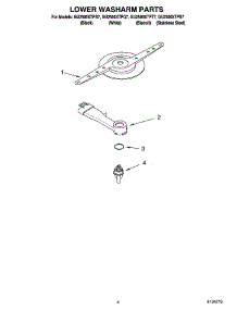 04 - Lower Washarm Parts parts for Whirlpool Dishwasher GU2500XTPT7 from AppliancePartsPros.com