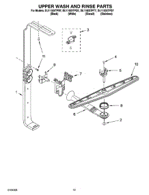10 - Upper Wash And Rinse Parts parts for Whirlpool Dishwasher DU1100XTPQ7 from AppliancePartsPros.com