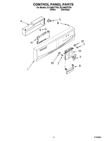 02 - Control Panel Parts parts for Whirlpool Dishwasher DU1048XTPQ4 from AppliancePartsPros.com