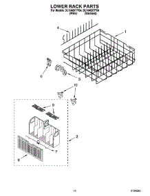 11 - Lower Rack Parts, Optional Parts (Not Included) parts for Whirlpool Dishwasher DU1048XTPQ4 from AppliancePartsPros.com