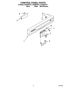 02 - Control Panel Parts parts for Whirlpool Dishwasher GU3200XTPS1 from AppliancePartsPros.com