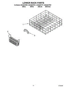 11 - Lower Rack Parts, Optional Parts (Not Included) parts for Whirlpool Dishwasher DU1050XTPQ7 from AppliancePartsPros.com
