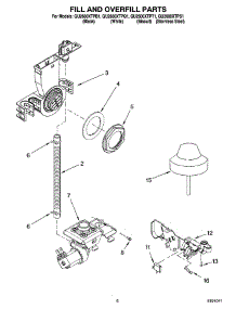 06 - Fill And Overfill Parts parts for Whirlpool Dishwasher GU2600XTPB1 from AppliancePartsPros.com