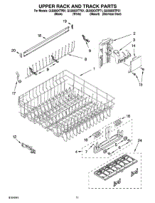 09 - Upper Rack And Track Parts parts for Whirlpool Dishwasher GU2600XTPT1 from AppliancePartsPros.com
