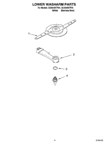 04 - Lower Washarm Parts parts for Whirlpool Dishwasher GU2548XTPS1 from AppliancePartsPros.com