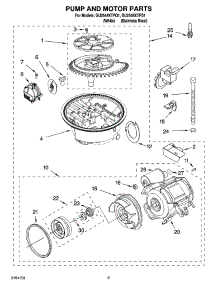 08 - Pump And Motor Parts parts for Whirlpool Dishwasher GU2548XTPS1 from AppliancePartsPros.com