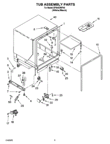 03 - Tub Assembly Parts parts for Whirlpool Dishwasher DP840SWPX0 from AppliancePartsPros.com