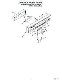 02 - Control Panel Parts parts for Whirlpool Dishwasher GU2548XTPQ1 from AppliancePartsPros.com