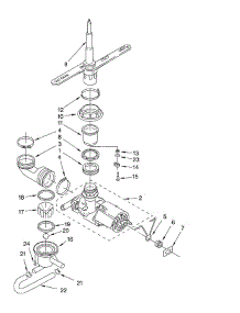 Pump And Spray Arm parts for Whirlpool Dishwasher DU890SWLT0 from AppliancePartsPros.com