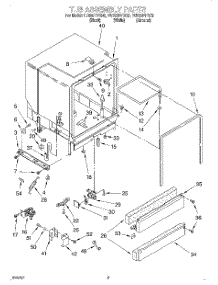 03 - Tub Assembly parts for Whirlpool Dishwasher DU920PFGB2 from AppliancePartsPros.com