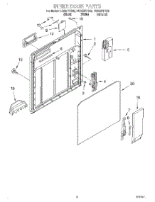 02 - Inner Door parts for Whirlpool Dishwasher DU920PFGQ2 from AppliancePartsPros.com