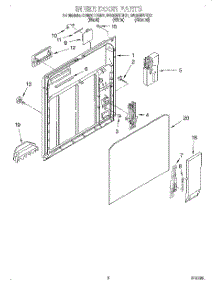 02 - Inner Door parts for Whirlpool Dishwasher DU920PFGB1 from AppliancePartsPros.com