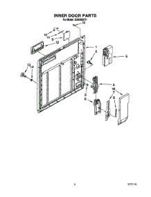 03 - Inner Door parts for Whirlpool Dishwasher DU8900XY1 from AppliancePartsPros.com