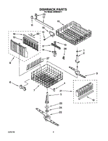 06 - Dishrack, Lit / Optional parts for Whirlpool Dishwasher DU8900XY1 from AppliancePartsPros.com