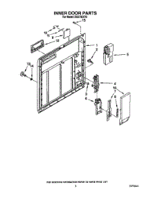 03 - Inner Door parts for Whirlpool Dishwasher DU8700XY0 from AppliancePartsPros.com