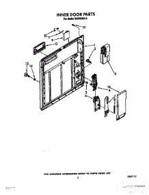 03 - Inner Door parts for Whirlpool Dishwasher DU8950XX0 from AppliancePartsPros.com