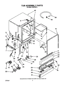 04 - Tub Assembly parts for Whirlpool Dishwasher DU8700XY0 from AppliancePartsPros.com