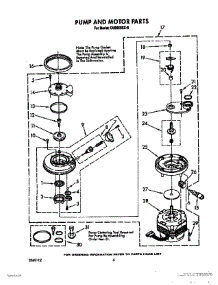 05 - Pump And Motor parts for Whirlpool Dishwasher DU8950XX0 from AppliancePartsPros.com