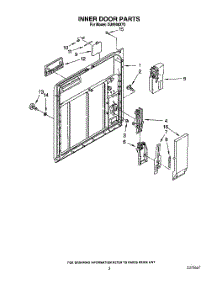 03 - Inner Door parts for Whirlpool Dishwasher DU8900XY0 from AppliancePartsPros.com