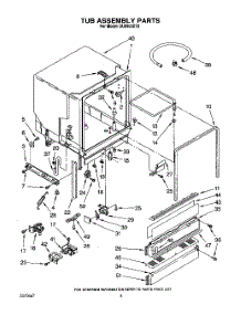 04 - Tub Assembly parts for Whirlpool Dishwasher DU8900XY0 from AppliancePartsPros.com