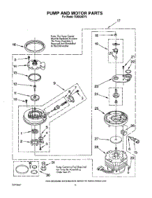 05 - Pump And Motor parts for Whirlpool Dishwasher DU8900XY0 from AppliancePartsPros.com