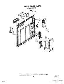 03 - Inner Door parts for Whirlpool Dishwasher DU8920XX0 from AppliancePartsPros.com