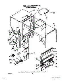 04 - Tub Assembly parts for Whirlpool Dishwasher DU8920XX0 from AppliancePartsPros.com