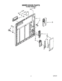 03 - Inner Door parts for Whirlpool Dishwasher DU8950XY1 from AppliancePartsPros.com