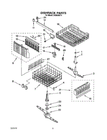 06 - Dishrack, Lit / Optional parts for Whirlpool Dishwasher DU8950XY1 from AppliancePartsPros.com
